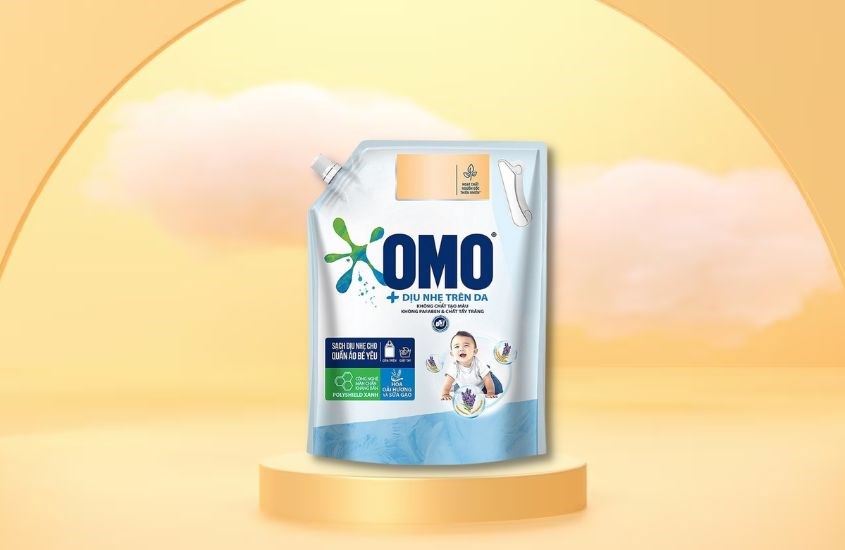Nước giặt Omo dịu nhẹ trên da