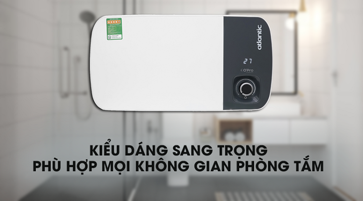 Bình nước nóng Atlantic 20 lít SWH 20H M-3 NEO PLUS 823019 có thiết kế hình chữ nhật bo tròn 4 góc