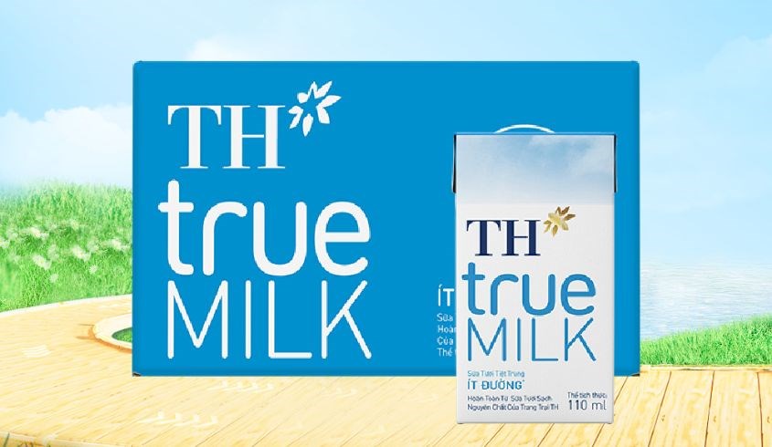 Thùng sữa TH True Milk 110ml ít đường