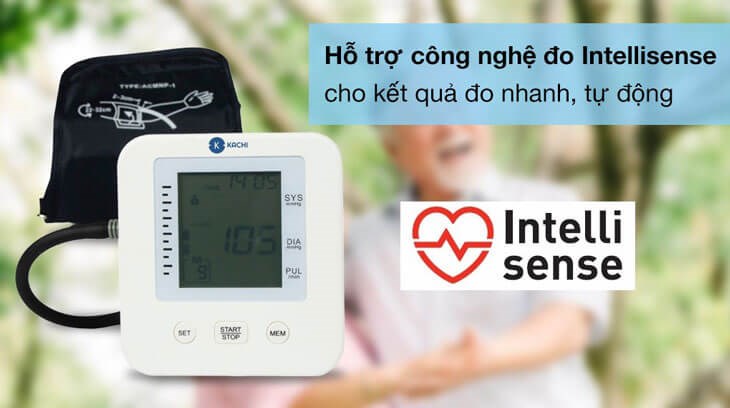Máy đo huyết áp tự động Kachi MK-293 được tích hợp công nghệ Intellisense cho kết quả đo nhanh, chính xác, tự động hoàn toàn