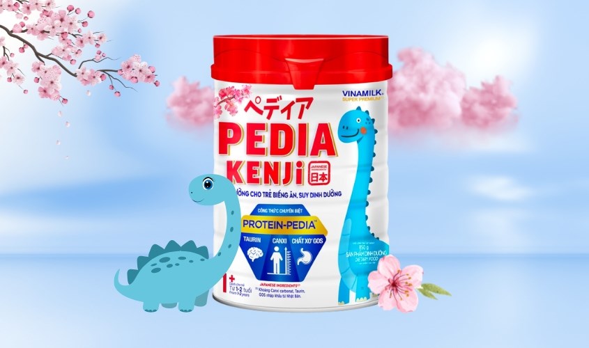 Sữa bột Vinamilk Pedia Kenji số 1, 850g (1 - 2 tuổi) dành cho trẻ suy dinh dưỡng, thấp còi