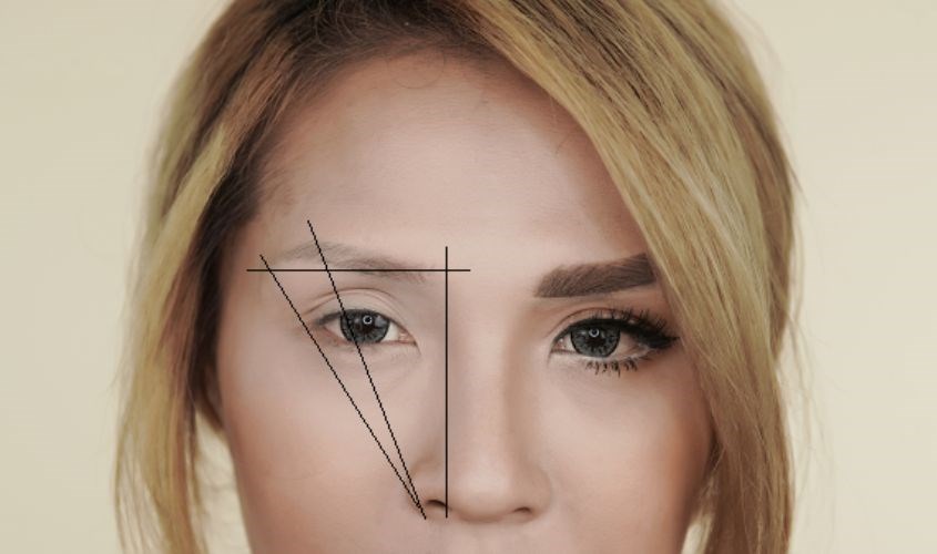 Xác định 3 điểm trên lông mày