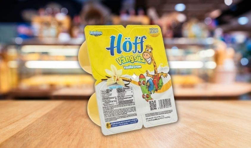 Lốc 4 hũ váng sữa Hoff vị vani 55g (từ 6 tháng)