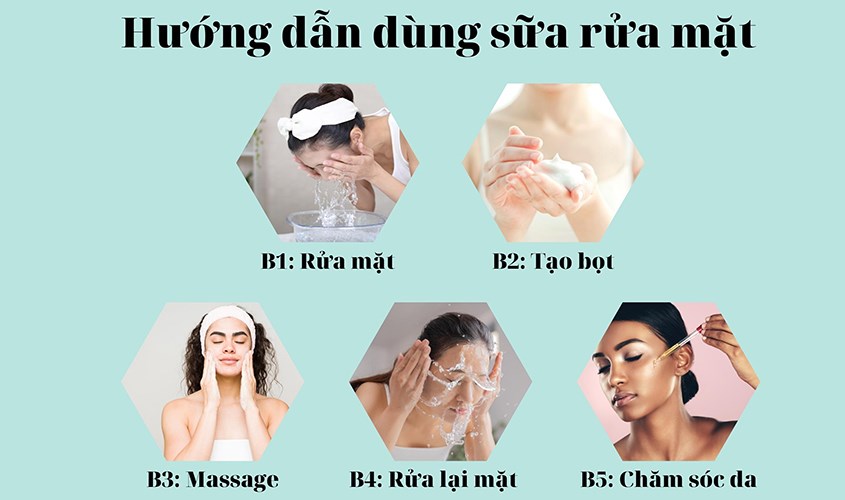 Hướng dẫn sử dụng sữa rửa mặt đúng cách