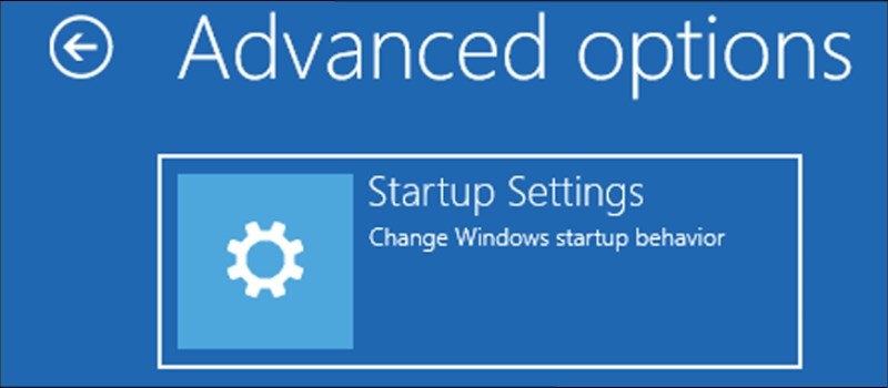 Chọn see more recovery options > Startup Settings
