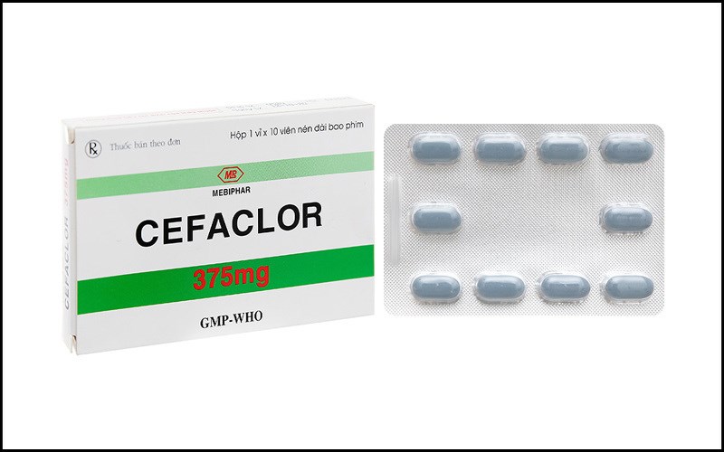 Cefaclor Mediphar 375mg trị nhiễm khuẩn (1 vỉ x 10 viên)