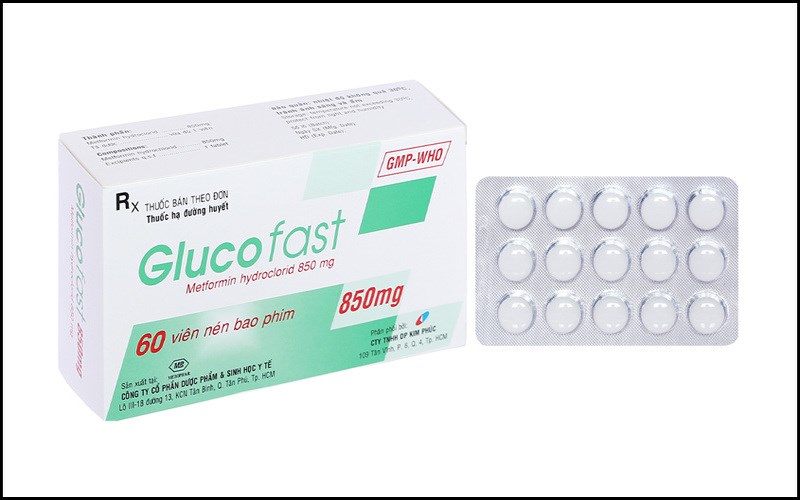 Glucofast 850mg trị đái tháo đường (4 vỉ x 15 viên)