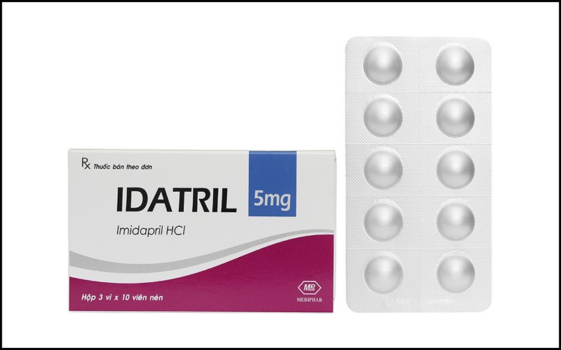 Idatril 5mg trị tăng huyết áp, suy tim (3 vỉ x 10 viên)