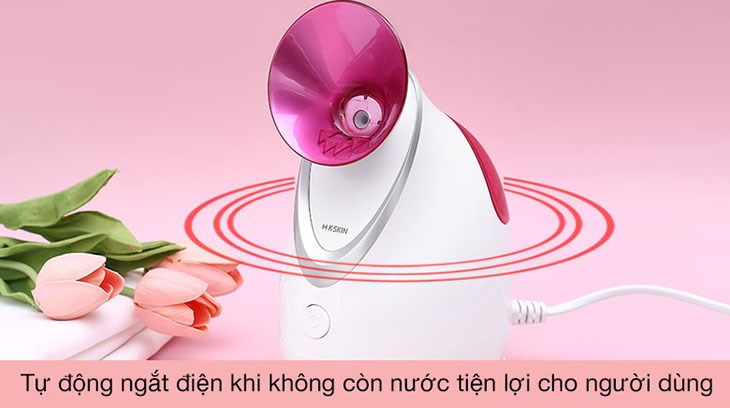 Máy xông hơi mặt nano nóng K.SKIN KD2331A sở hữu tính năng tự động ngắt điện khi không có nước giúp tránh sự cố đáng tiếc xảy ra