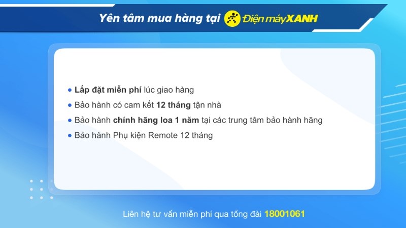 Chính sách khi mua sản phẩm tại Điện Máy Xanh