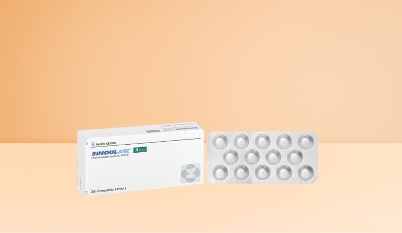 Viên nhai Singulair 4mg trị hen suyễn