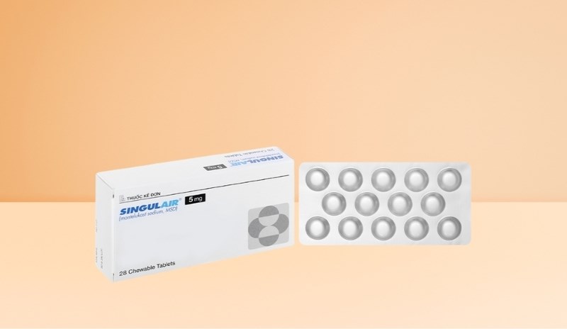 Viên nhai Singulair 5mg trị hen suyễn