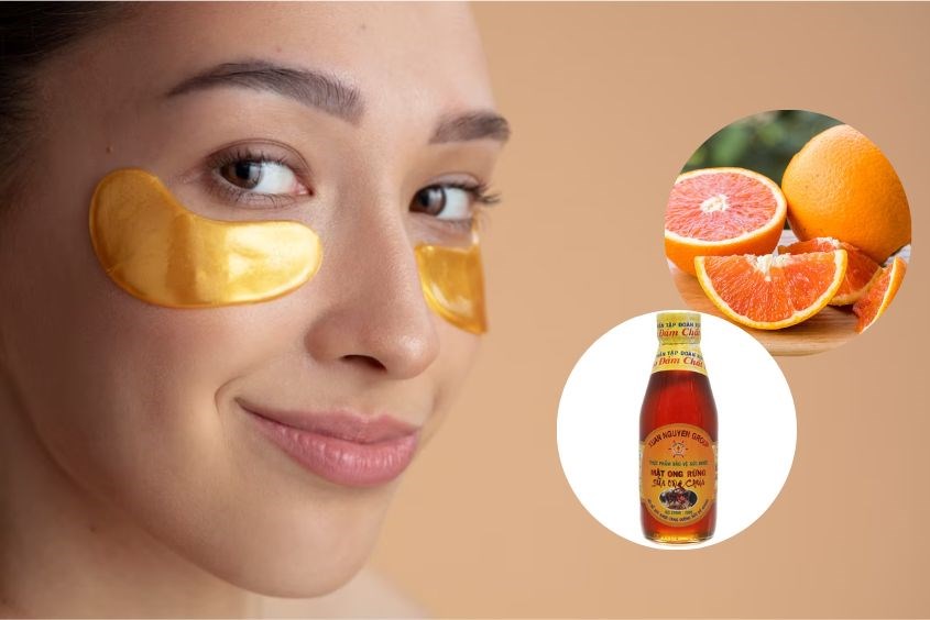 Mách mẹ cách làm mặt nạ mắt tại nhà từ cam và mật ong rừng Xuân Nguyên