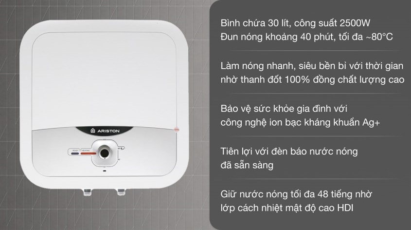 Bạn có thể sở hữu Máy nước nóng gián tiếp Ariston 30 lít 2500W AN2 30 RS 2.5 FE chỉ với chưa đến 2.000.000 đồng Bạn có thể sở hữu Máy nước nóng gián tiếp Ariston 30 lít 2500W AN2 30 RS 2.5 FE chỉ với chưa đến 2.000.000 đồng