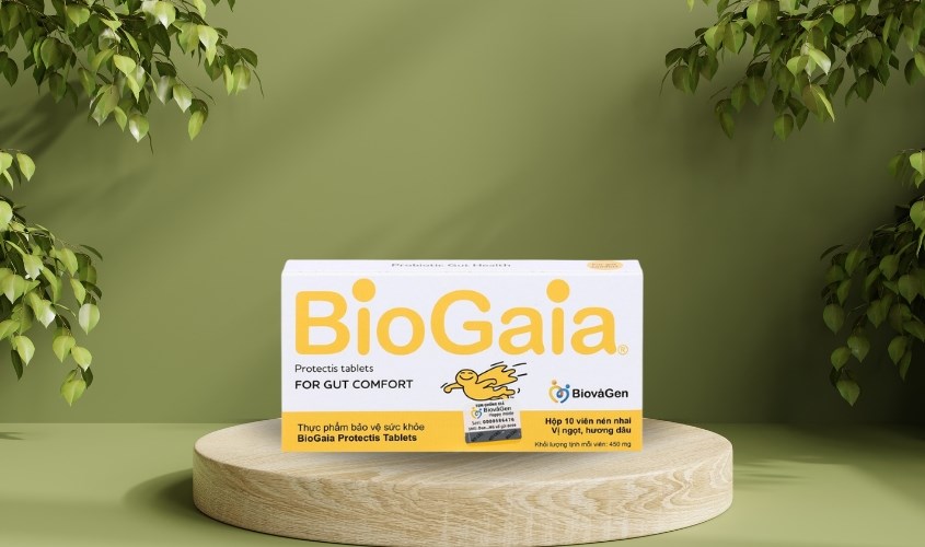 Viên nhai BioGaia Protectis Tablets hỗ trợ cải thiện hệ vi sinh đường ruột 10 viên (từ 2 tuổi)