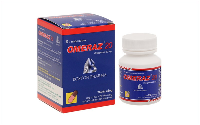 Omeraz 20 trị trào ngược dạ dày, thực quản lọ 28 viên