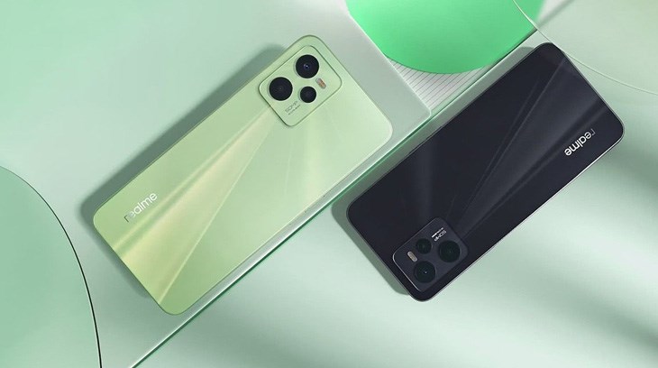 realme C55 sở hữu thiết kế nguyên khối thời thượng, mặt lưng vát phẳng tinh tế