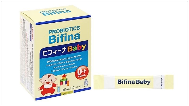 Men vi sinh Probiotics Bifina Baby bổ sung lợi khuẩn cho trẻ hộp 30 gói x 1g