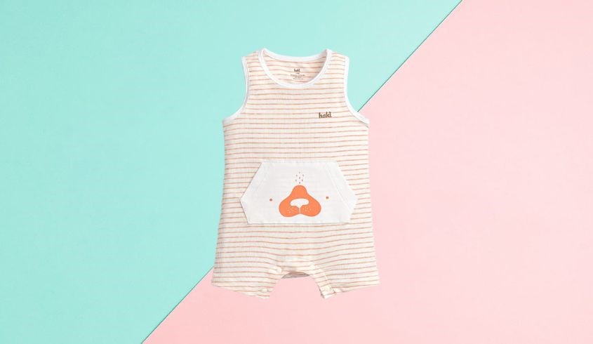 Bodysuit Haki màu cam kẻ dày