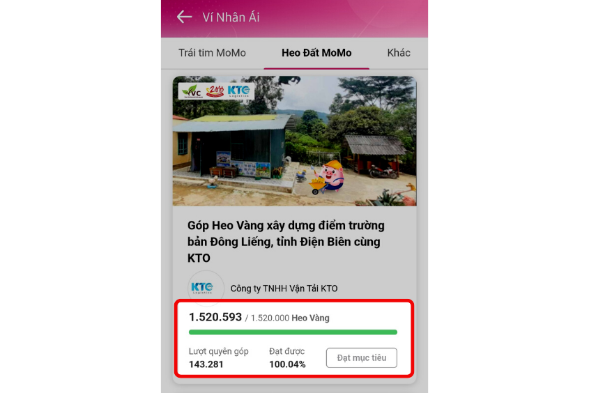 Bạn không thể quyên góp cho các chương trình đã Đạt mục tiêu