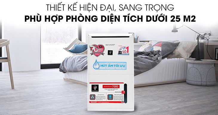 Máy hút ẩm Sharp DW-D12A-W có kiểu dáng trang nhã, kích thước nhỏ gọn, dễ dàng bố trí và di chuyển đến mọi vị trí trong không gian Máy hút ẩm Sharp DW-D12A-W có kiểu dáng trang nhã, kích thước nhỏ gọn, dễ dàng bố trí và di chuyển đến mọi vị trí trong không gian