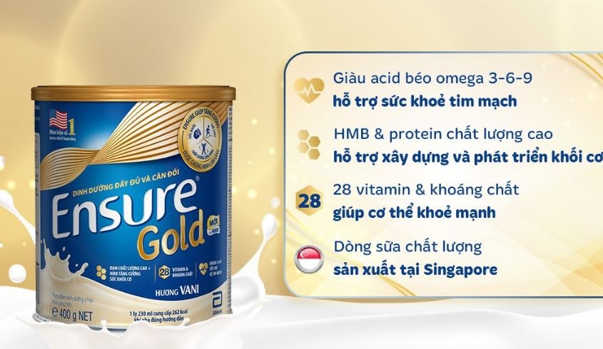 Sữa bột Ensure Gold hương vani 400g