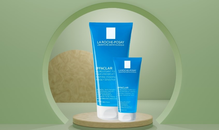 Gel rửa mặt làm dịu và giảm kích ứng cho da dầu mụn và da nhạy cảm La Roche-Posay Effaclar 200 ml