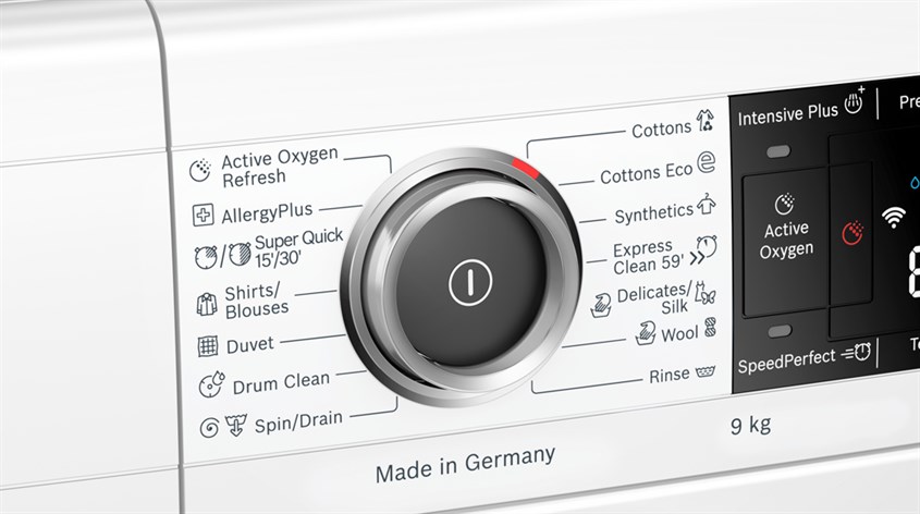 Máy giặt Bosch được trang bị nhiều chương trình giặt cho từng loại vải