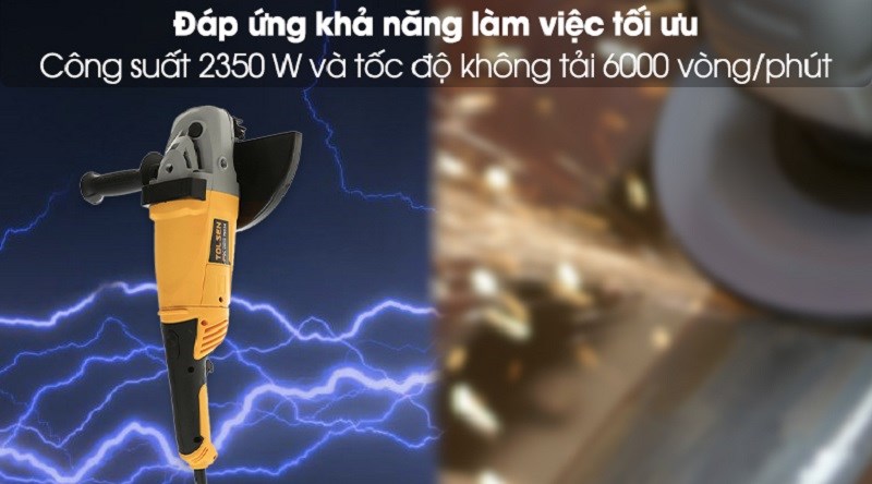 Máy mài góc Tolsen 79524 2350W sở hữu công suất 2350W và tốc độ không tải 6000 vòng/phút