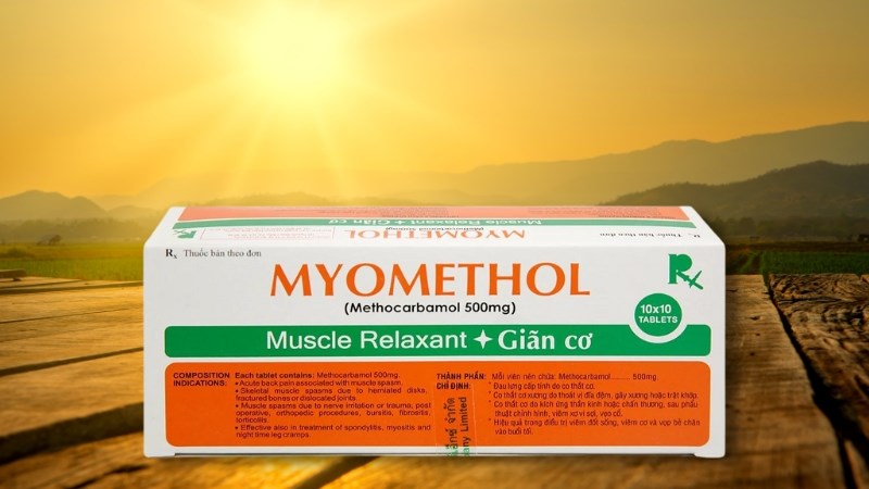 Myomethol 500mg giãn cơ, trị co cứng cơ 