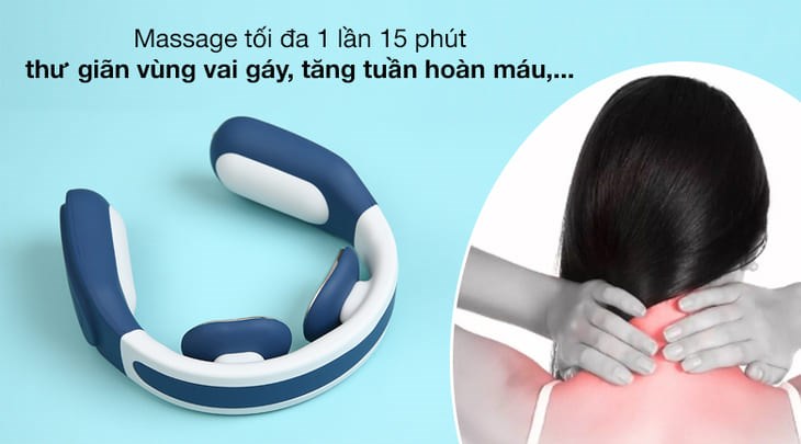 Máy massage cổ, vai, gáy HASUTA HMN-160 Xanh tác động lên vùng cổ vai gáy giúp giảm đau, căng cứng, mỏi cơ, thư giãn, tăng tuần hoàn máu Máy massage cổ, vai, gáy HASUTA HMN-160 Xanh tác động lên vùng cổ vai gáy giúp giảm đau, căng cứng, mỏi cơ, thư giãn, tăng tuần hoàn máu