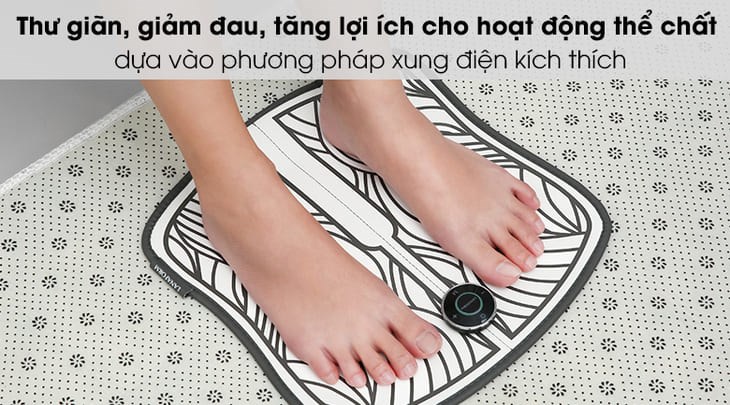 Thảm massage chân giúp thư giãn, giảm đau, tăng cường các lợi ích của hoạt động thể chất dựa trên phương pháp xung điện Thảm massage chân giúp thư giãn, giảm đau, tăng cường các lợi ích của hoạt động thể chất dựa trên phương pháp xung điện