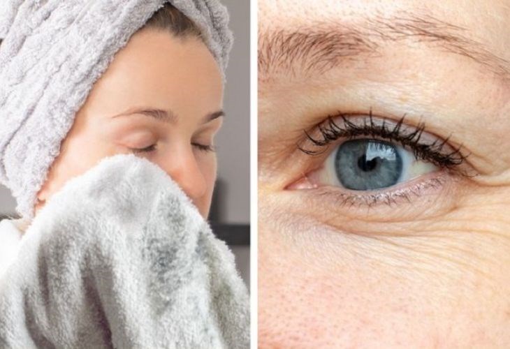 Using an old face towel can cause dryness, acne, and irritation