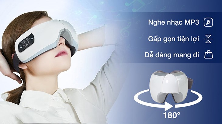 Máy Massage Mắt Fuji Luxury FJ S650 với khả năng phát nhạc MP3 giúp người dùng giải trí trong lúc massage Máy Massage Mắt Fuji Luxury FJ S650 với khả năng phát nhạc MP3 giúp người dùng giải trí trong lúc massage