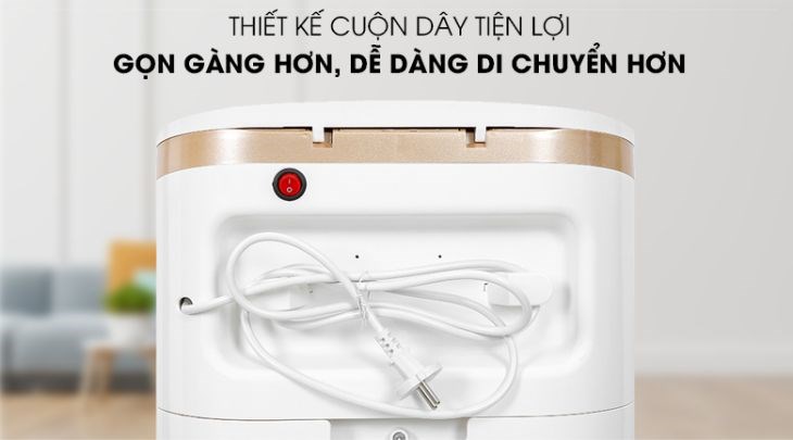 Thiết kế dây điện quạt dài, cho bạn thuận tiện di chuyển quạt dễ dàng đến mọi vị trí muốn làm mát