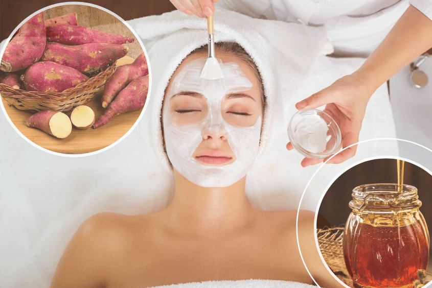 Mách mẹ cách làm mặt nạ khoai lang