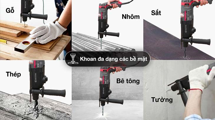 Máy khoan Kyocera khoan tốt trên nhiều bề mặt