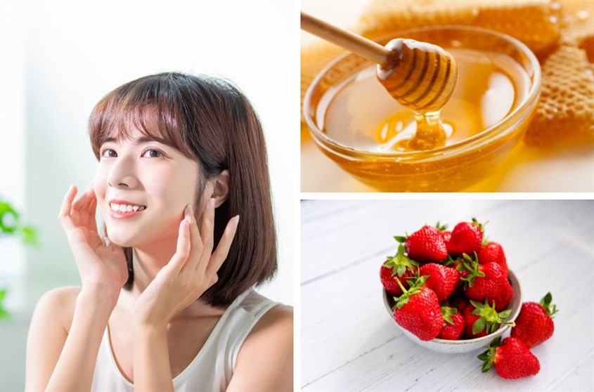 Mách mẹ cách làm mặt nạ dâu tây mật ong giúp dưỡng da hiệu quả