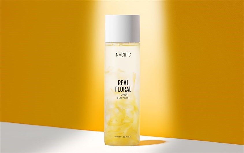 Toner làm dịu da Nacific Real Floral Calendula chiết xuất Hoa Cúc 180 ml 