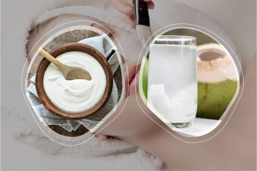 Cách làm mặt nạ dừa tươi chi tiết kết hợp với sữa chua giúp bổ sung vitamin C cho da mịn màng