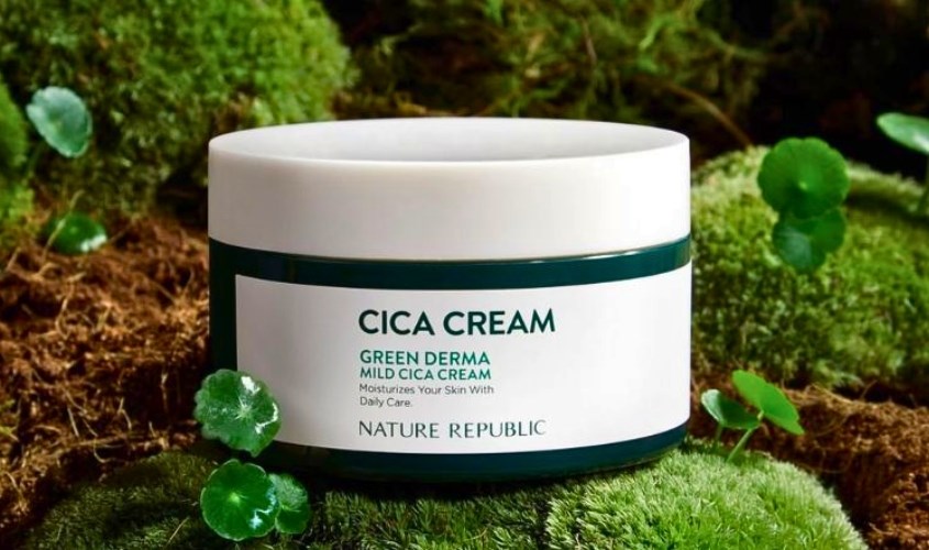 Kem dưỡng ẩm chiết xuất Rau Má và Keo Ong Nature Republic Green Derma Mild Cica 190 ml