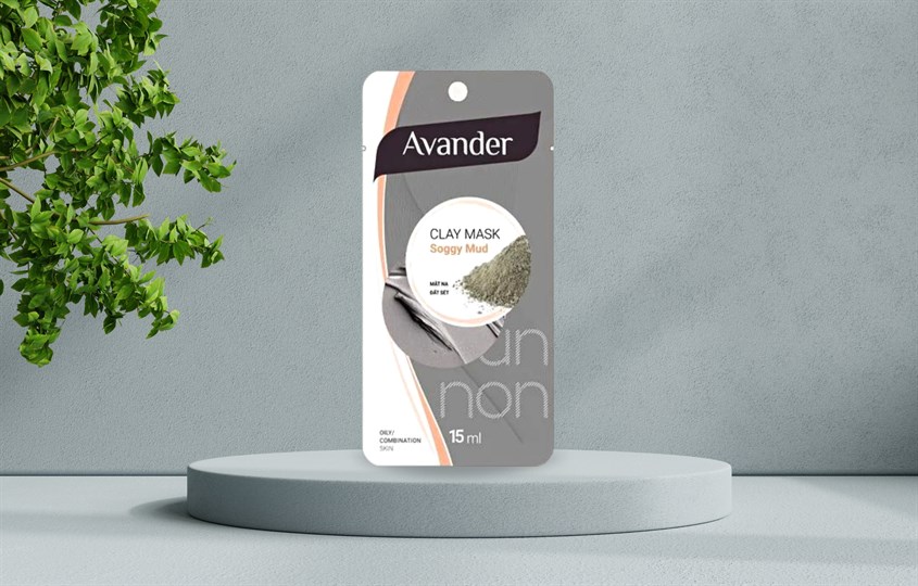 Mặt nạ đất sét Bùn Non làm sạch sâu, dưỡng sáng da Avander 15 ml (Gói) 