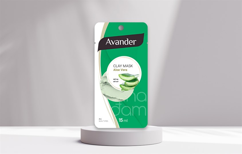 Mặt nạ đất sét Nha Đam dưỡng sáng, làm dịu da Avander 15 ml (Gói)