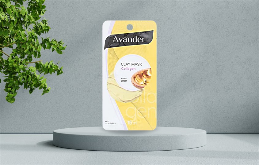 Mặt nạ đất sét Ốc Sên dưỡng sáng, tái tạo da Avander 15 ml (Gói)
