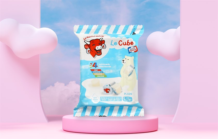 Phô mai Con Bò Cười Le Cube vị sữa gói 15 viên 78g (từ 1 tuổi)