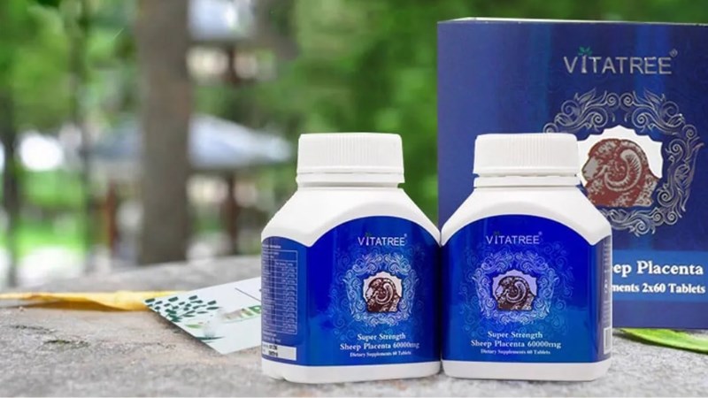 Vitatree Sheep Placenta 60000mg giúp hạn chế lão hóa da hộp 60 viên