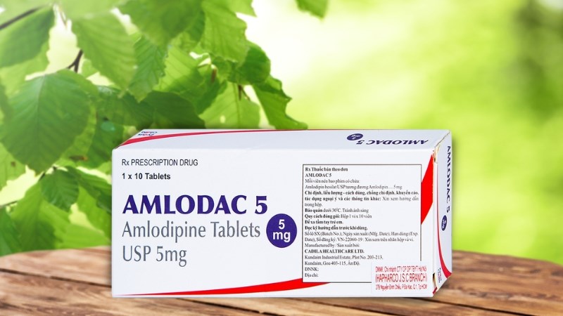 Amlodac 5 trị tăng huyết áp, đau thắt ngực 