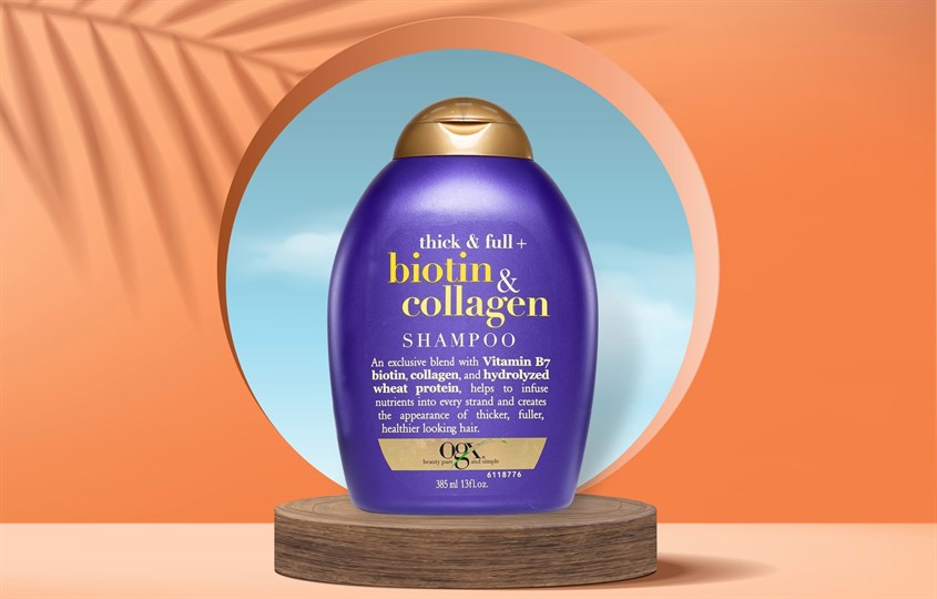 Dầu gội OGX Thick Full Biotin Collagen 385 ml