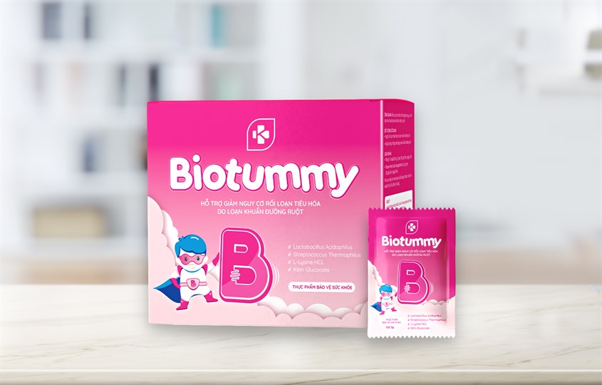 Men vi sinh Kentek Biotummy hỗ trợ giảm nguy cơ rối loạn tiêu hóa 30 gói (từ 3 tuổi)