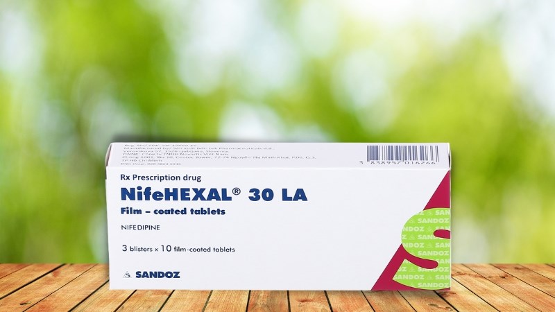 NifeHexal 30 LA trị tăng huyết áp, đau thắt ngực